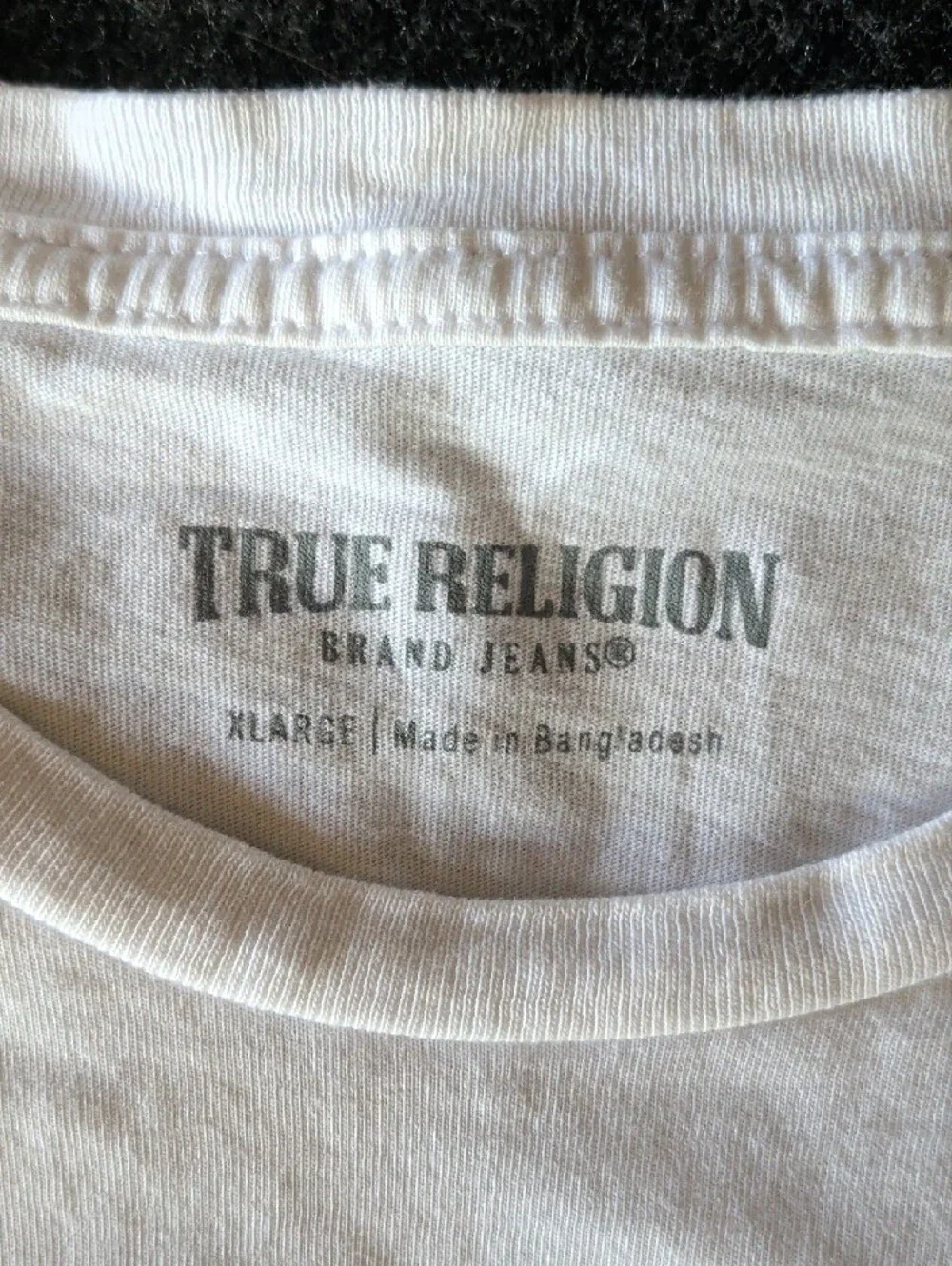 True Religion White Short-Sleeve Tee with Metallic Logo